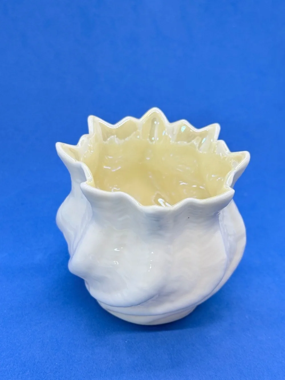 Belleek Pottery Neptune Twisted Shell Vase
